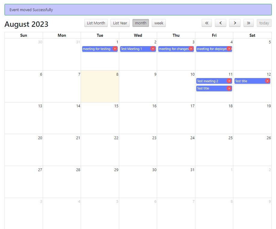 Creating Dynamic PHP Event Management Calander using AJAX and Bootstrap